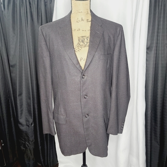 Vintage 1960s Black Oversized Classic Menswear Blazer - Picture 12 of 12